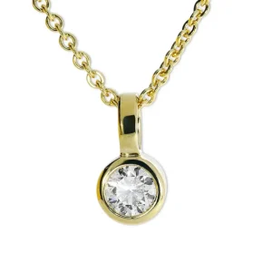 Triangel Anhänger 585 Gelbgold Diamond 0.16 ct TWSi