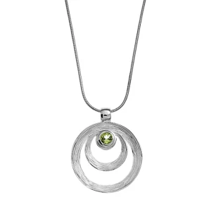 Triangel Anhänger Crease Silber hell Peridot 5 mm fac