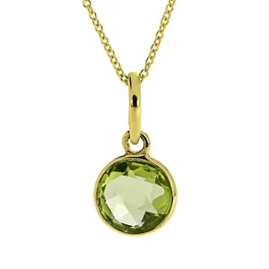 Triangel Anhänger Gold 585 Peridot 6 mm fac