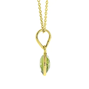 Triangel Anhänger Gold 585 Peridot 6 mm fac