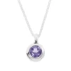 Triangel Anhänger Silber Crease Blossom Amethyst 5 mm fac