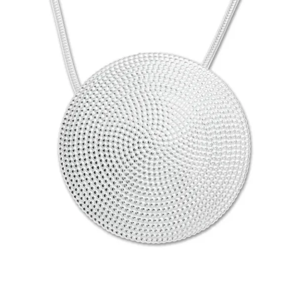 Triangel Anhänger Silber Dots Silber 35 mm