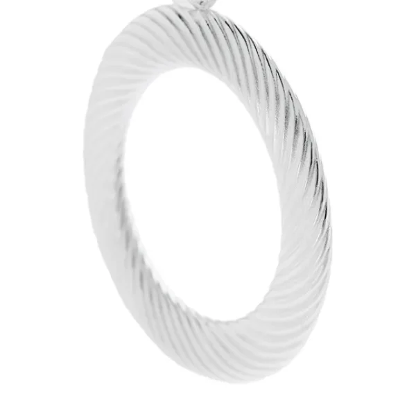 Triangel Anhänger Silber Waves 36 mm rund