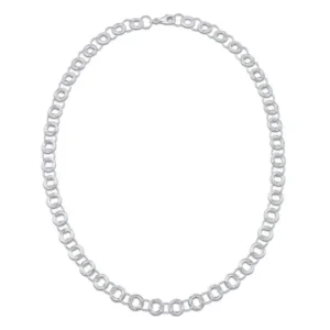 Triangel Collier 925 Silber Crease Kreise