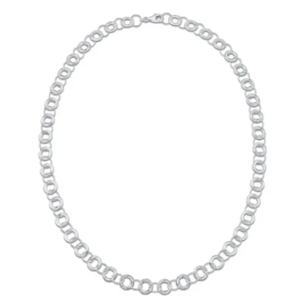 Triangel Collier 925 Silber Crease Kreise