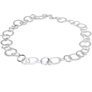 Triangel Collier Dots Silber-hell Circle