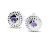 Triangel Dots Ohrstecker si 8 mm Amethyst3 mm cab