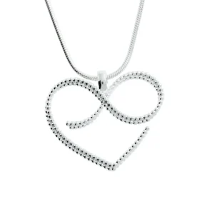 Triangel Dots Open Heart Silber