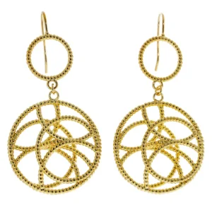 Triangel Ohrring Dots si/goldplattiert Mandala