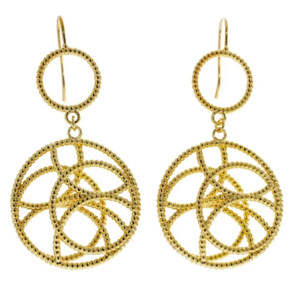 Triangel Ohrring Dots si/goldplattiert Mandala