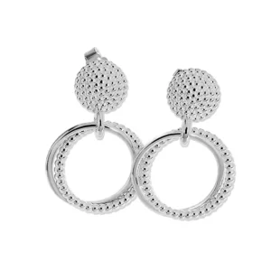 Triangel Ohrring Dots Silber-hell