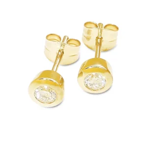 Triangel Ohrstecker 585 Gold Diamant 0,11ct TWSi