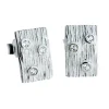 Triangel Ohrstecker Crease Silber weißer Topas fac