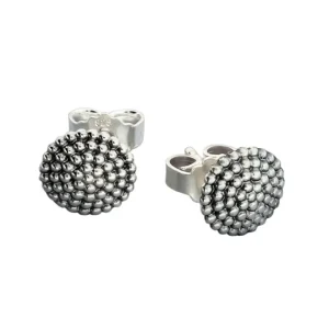 Triangel Ohrstecker Dots No.2 Silber oxydiert 8 mm