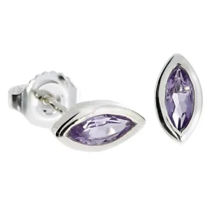 Triangel Ohrstecker si Amethyst fac 6x3mm nav.