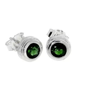 Triangel Ohrstecker Silber Crease Blossom Peridot 5 mm fac