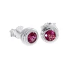 Triangel Ohrstecker Silber Crease Blossom Turmalin pink 5 mm fac