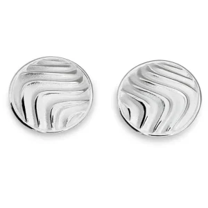 Triangel Ohrstecker Waves 12 mm Silber hell