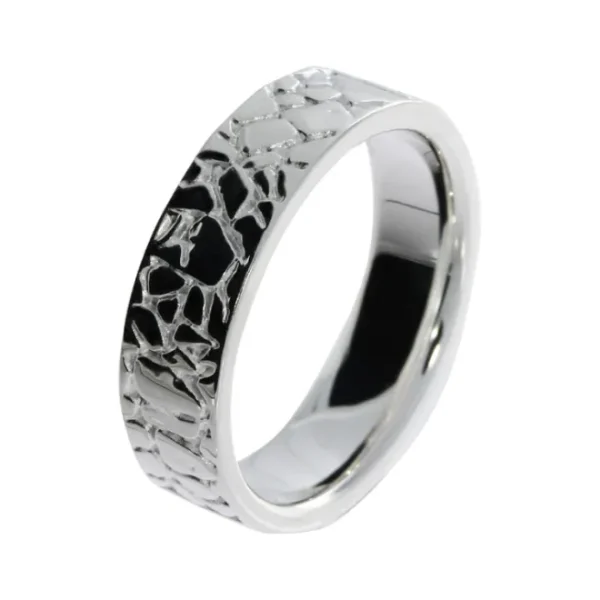 Triangel Partner Ring Silber Boulder 6 mm