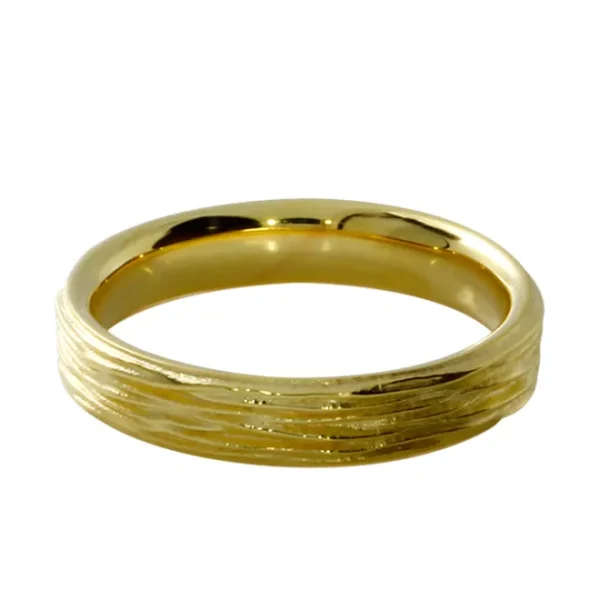 Triangel Ring Crease no1 585 Gelbgold 4.0 breit