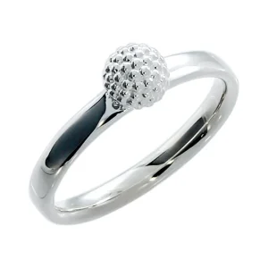 Triangel Ring Dots Kugel 6 mm Silber-hell