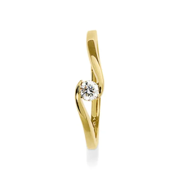 Triangel Ring 585 Gelbgold