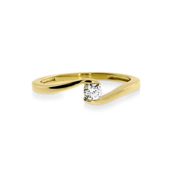 Triangel Ring 585 Gelbgold