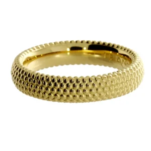 Triangel Ring 585 Gelbgold Dots