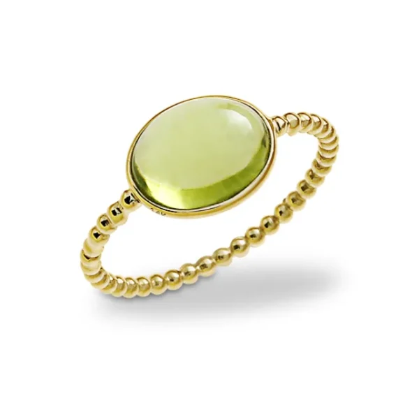 Triangel Ring 585 Gelbgold peridot