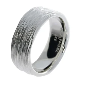 Triangel Ring Crease Silber hell Breite 8 mm