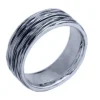 Triangel Ring Crease Silber oxydiert Breite 8 mm