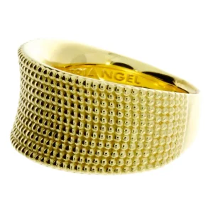 Triangel Ring Dots konkav Silber Gold-plattiert