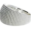 Triangel Ring Dots konvex Silber hell