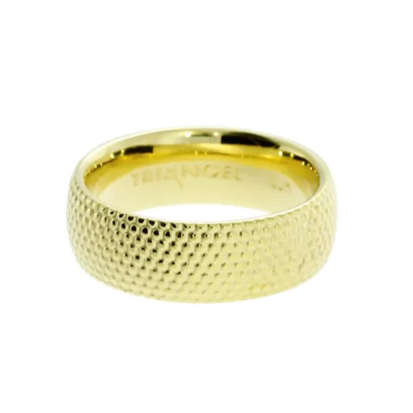 Triangel Ring Dots No2 - 7mm si Gold-plattiert