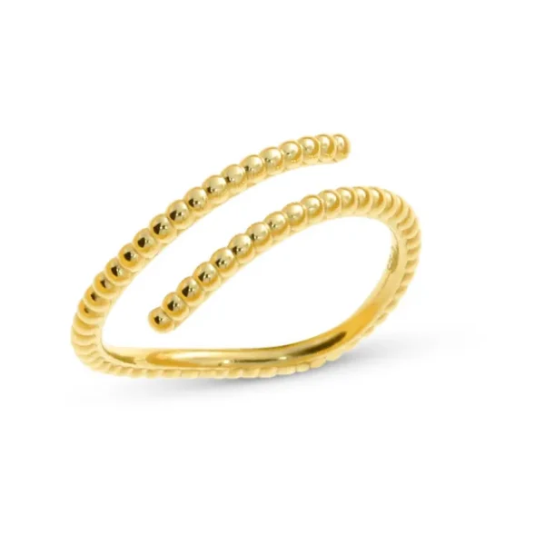 Triangel Ring Dots si/goldplattiert zwing