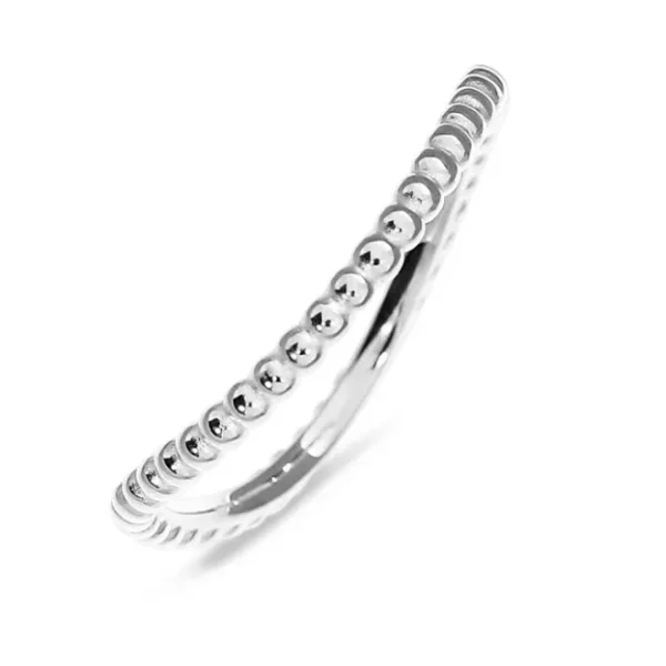 Triangel Ring Dots Silber curve