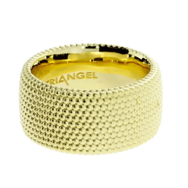 Triangel Ring Gold 585 Dots No1 Breite 10 mm