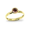 Triangel Ring Gold 585 rosa Turmalin 5 mm cab