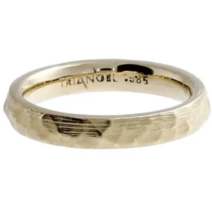 Triangel Ring Hammerschlag 3.5 mm 585 Gold