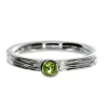 Triangel Ring si Crease Silber Peridot 3 mm fac