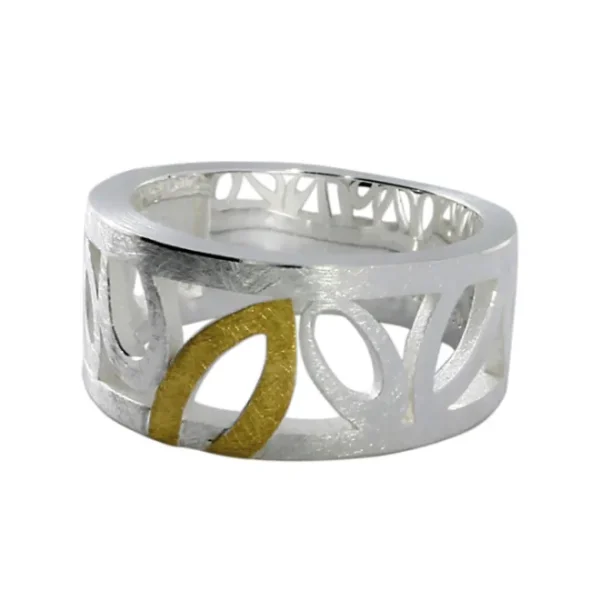 Triangel Ring si mit Feingold