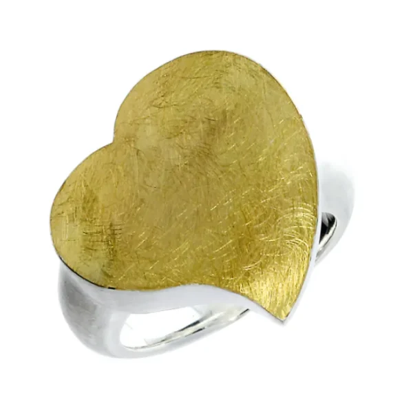 Triangel Ring si mit Feingold Herz