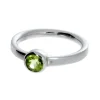 Triangel Ring si Peridot 5 mm rund fac