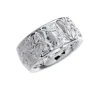 Triangel Ring Silber hell Leaves 10 mm