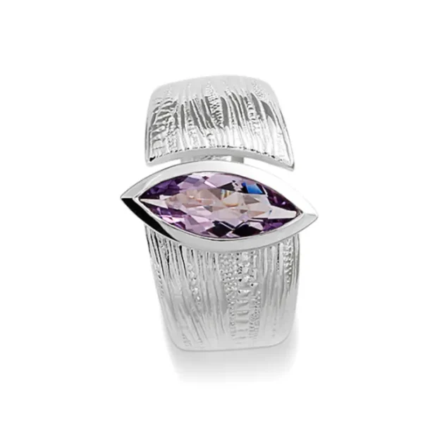 Triangel Ring Silber Strandcores Amethyst light 13 x 5 nav