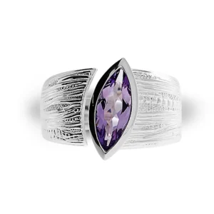 Triangel Ring Silber Strandcores Amethyst light 13 x 5 nav