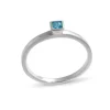 Triangel Ring Silber swiss blue Topas 3,5 x 3.5 mm fac