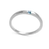 Triangel Ring Silber swiss blueTopas 2x2 fac