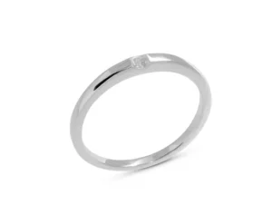 Triangel Ring Silber weißer Topas 2x2 fac