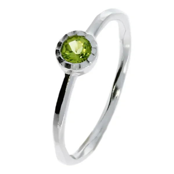 Triangel Ring Silber-rhod. Peridot